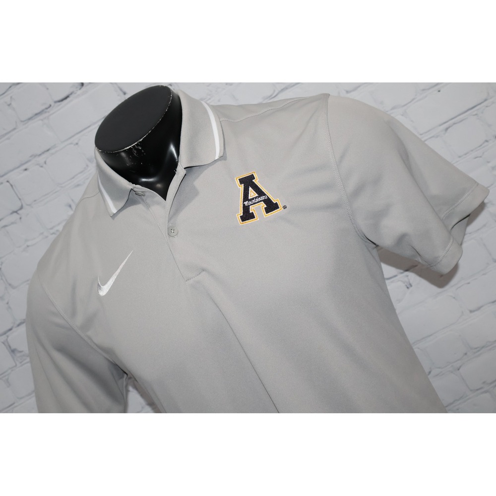 Nike Polo Mens Small Gray Appalachian State Mountaineers Golf Shirt Football